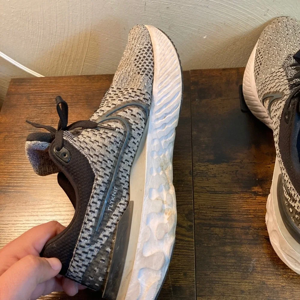 Nike React Infinity Run Flyknit 3 Mens 14 Grey Black Running Shoes DH5392-006